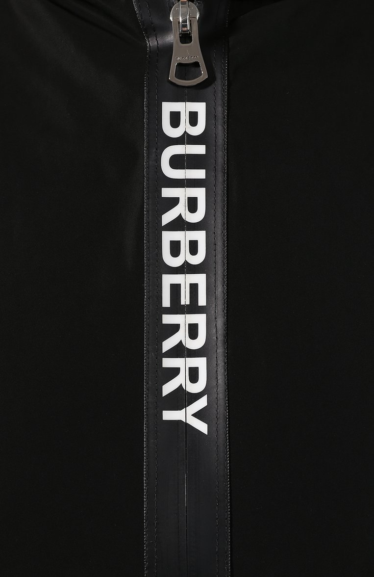 Женская куртка BURBERRY черного цвета, арт. 8017117 | Фото 5 (Рукава: Длинные; Материал внешний: Синтетический материал, Полиэстер; Материал подклада: Синтетический материал; Статус проверки: Проверена категория, Проверено; Длина (верхняя одежда): Короткие; Кросс-КТ: Ветровка, Куртка; Материал сплава: Проверено, Проставлено; Драгоценные камни: Проставлено)