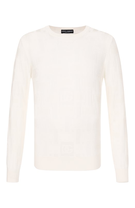 Шелковый джемпер Dolce & Gabbana GXX02T/JBSK5 Кремовый GXX02T/JBSK5