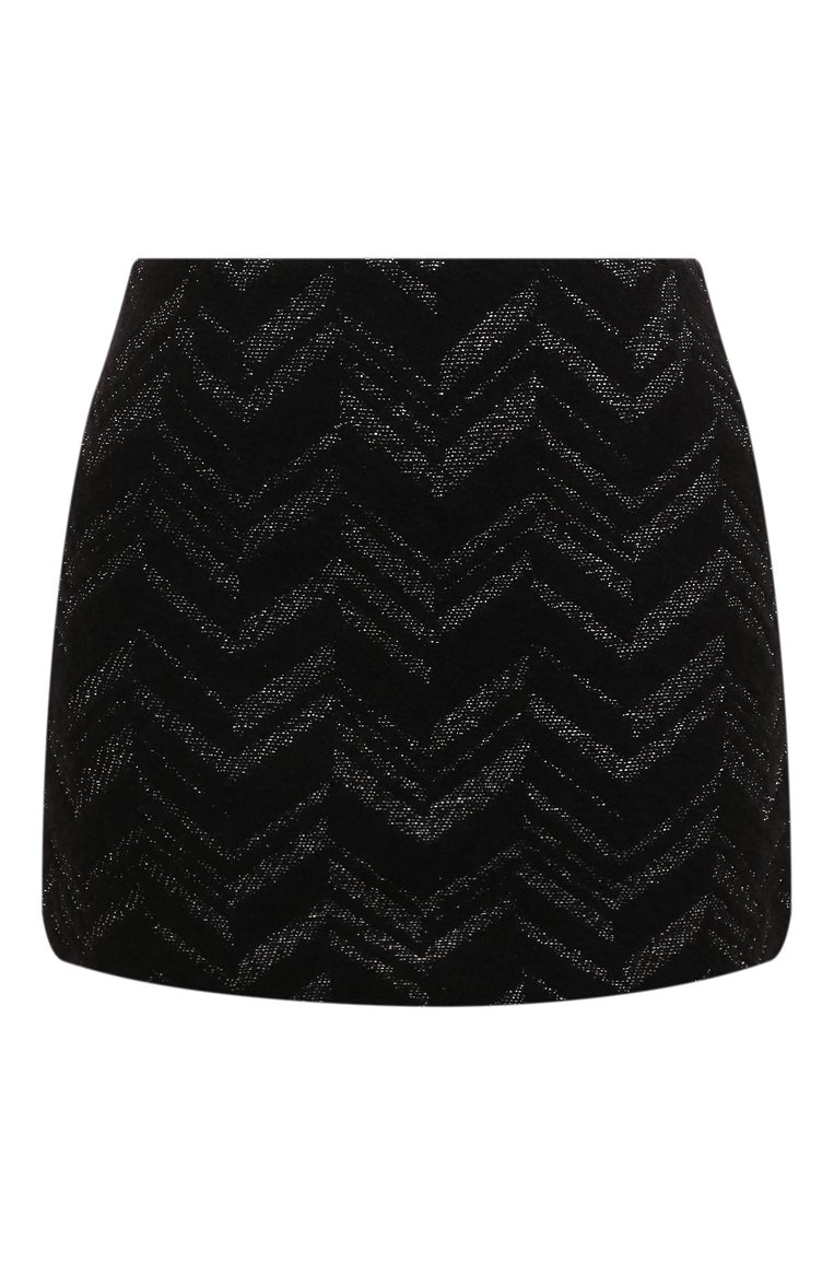 Женская юбка MISSONI черного цвета, арт. DS24WH0E/BW00T5 | Фото 1 (Материал внешний: Хлопок; Длина Ж (юбки, платья, шорты): Мини; Стили: Кэжуэл; Автоматизация состава: Проставлено; Автоматизация ТО: Проставлено)