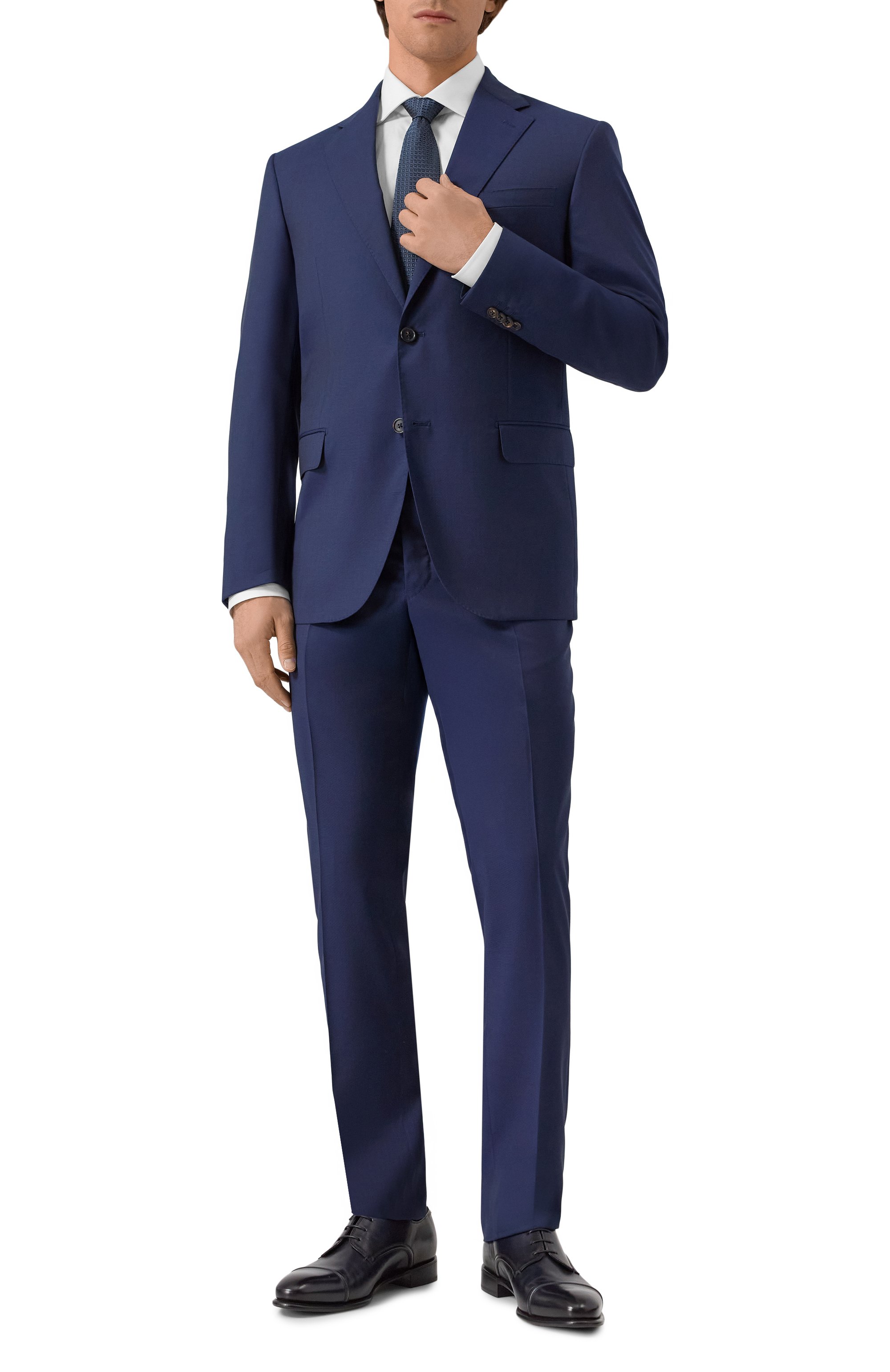 Шерстяной костюм CORNELIANI темно-синего цвета по цене 171500 руб., арт. 266008-2618150_SET, фото 1 Шерстяной костюм CORNELIANI, арт. 266008-2618150_SET, фото 1