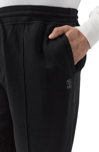 Джоггеры из хлопка и кашемира BRUNELLO CUCINELLI, арт. MM8313271W, фото 5