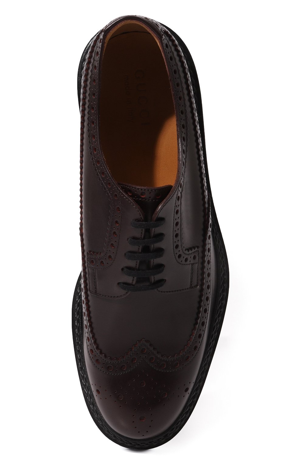 Кожаные дерби GUCCI бордового цвета по цене 128160 руб., арт. 669830 0GQ00, фото 6 Кожаные дерби GUCCI, арт. 669830 0GQ00, фото 6
