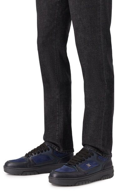 Кожаные кеды johan ARTIOLI темно-синего цвета по цене 135500 руб., арт. 0S722, фото 3 Кожаные кеды johan ARTIOLI, арт. 0S722, фото 3