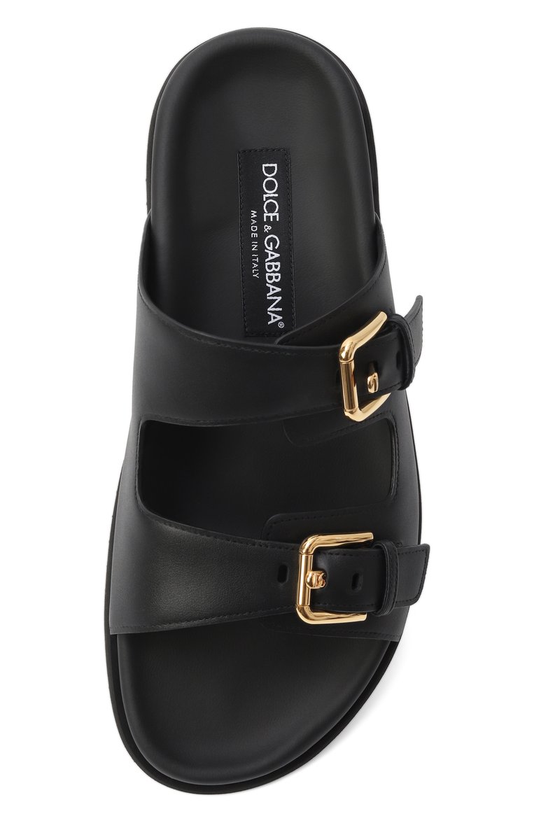 Женские кожаные шлепанцы new hawaii DOLCE & GABBANA черного цвета, арт. CQ0632/AS738 | Фото 6 (Подошва: Плоская; Материал внутренний: Натуральная кожа; Материал внешний: Натуральная кожа; Размерность: Идёт в размер; Автоматизация ТО: Проставлено; Автоматизация состава: Проставлено)