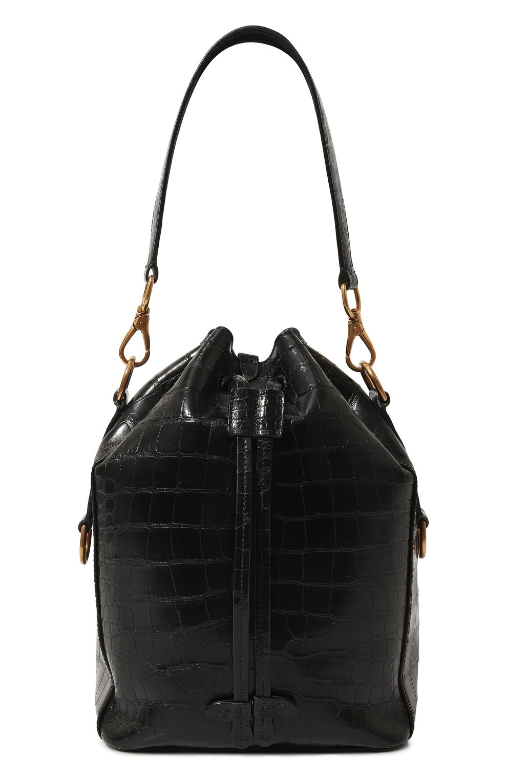 Сумка ricky из кожи крокодила RALPH LAUREN черного цвета по цене 1855000 руб., арт. 69H/ITJ47/FTJ47, фото 6 Сумка ricky из кожи крокодила RALPH LAUREN, арт. 69H/ITJ47/FTJ47, фото 6