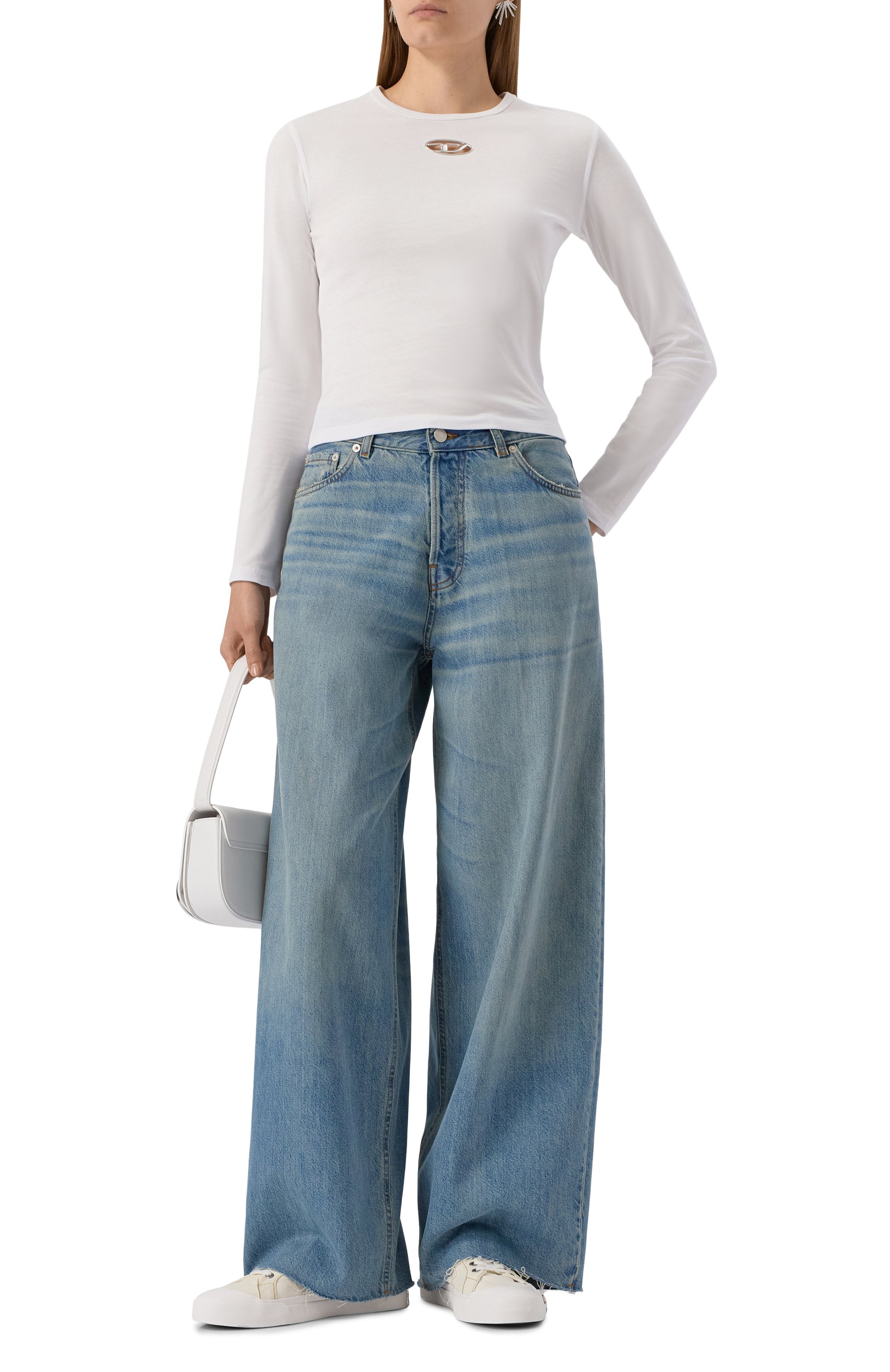 Хлопковый лонгслив DIESEL, арт. A19438/0CLBR, фото 2