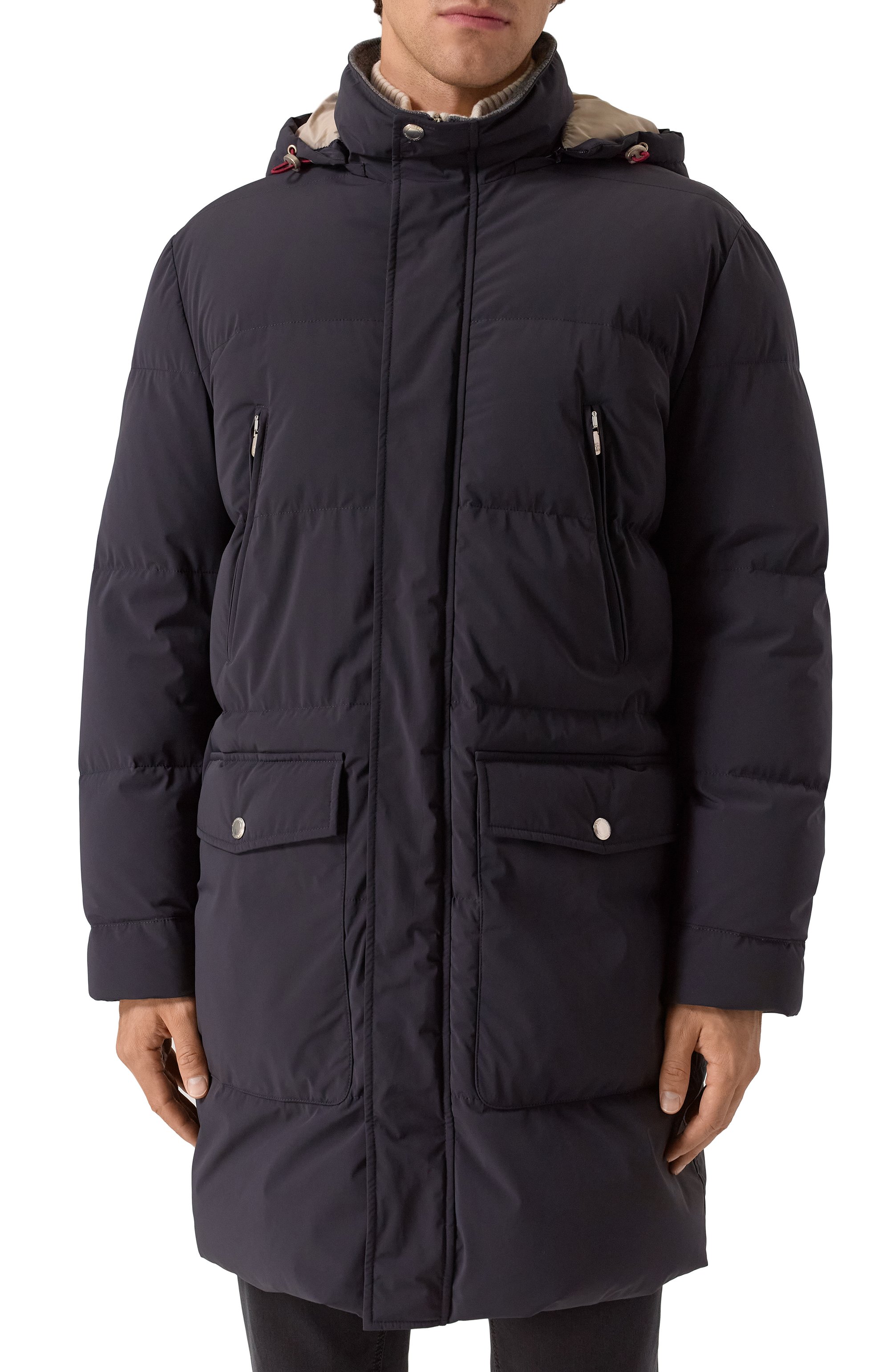 Пуховик BRUNELLO CUCINELLI темно-синего цвета по цене 779500 руб., арт. MM4911827, фото 3 Пуховик BRUNELLO CUCINELLI, арт. MM4911827, фото 3