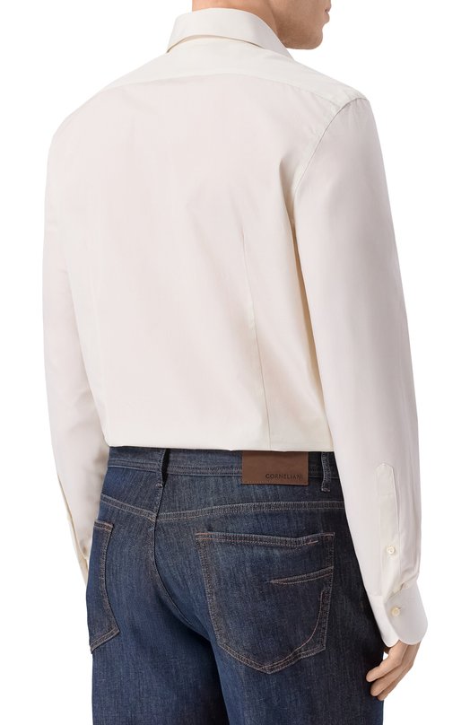 Хлопковая сорочка Van Laack VL-MIVARA-SF/150005 Кремовый  VL-MIVARA-SF/150005 Фото 4