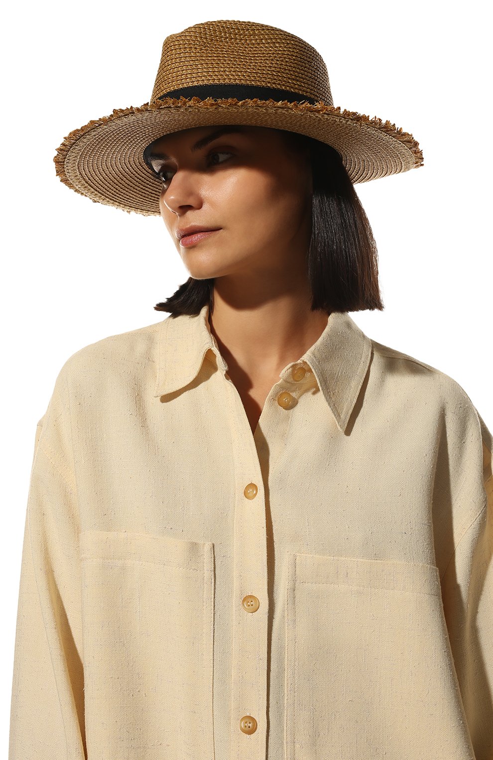 Шляпа ERIC JAVITS темно-бежевого цвета по цене 43700 руб., арт. 12970NABL, фото 2 Шляпа ERIC JAVITS, арт. 12970NABL, фото 2