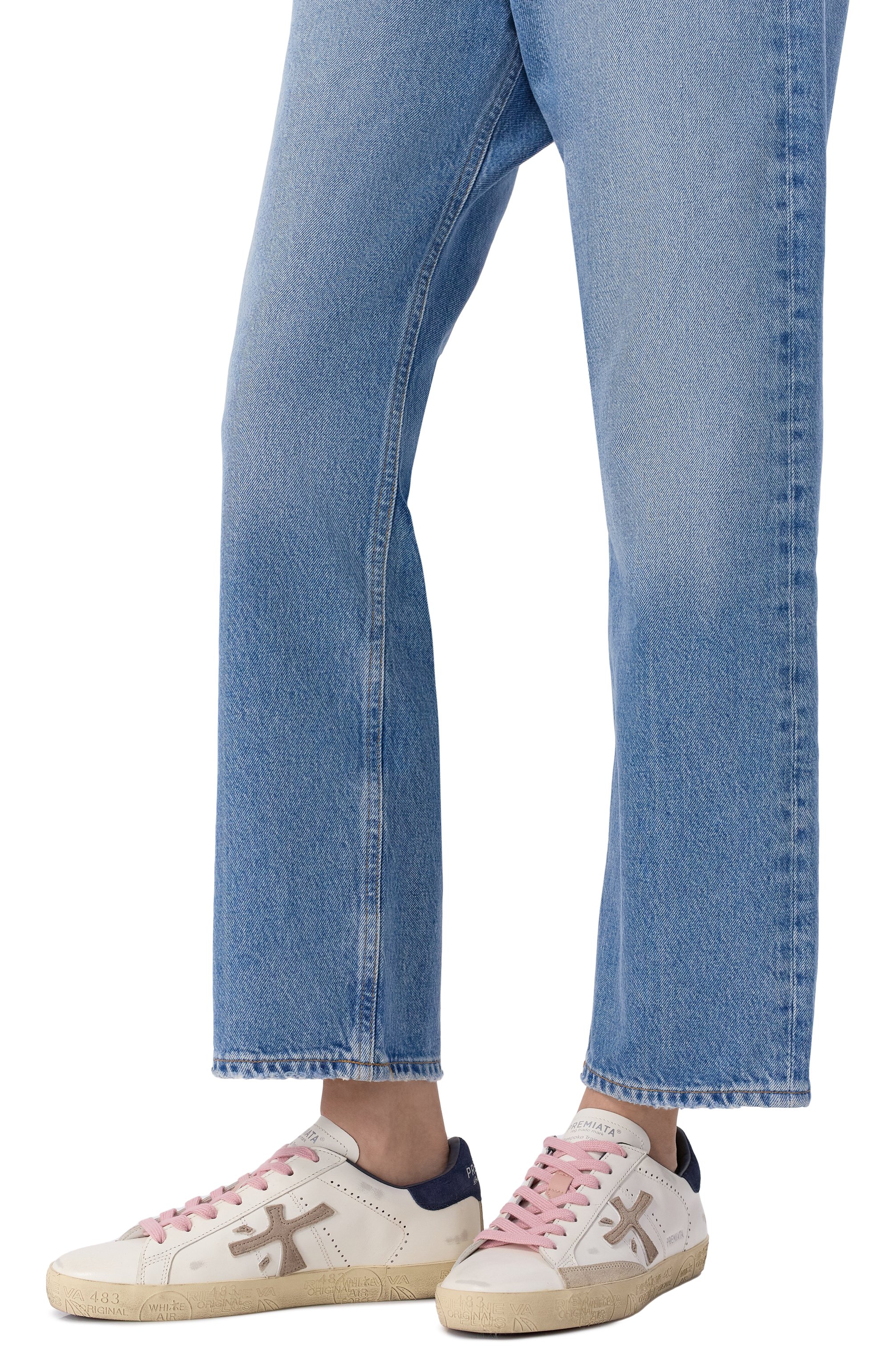 Кожаные кеды steven-d PREMIATA белого цвета по цене 35100 руб., арт. STEVEND/VAR 7602, фото 2 Кожаные кеды steven-d PREMIATA, арт. STEVEND/VAR 7602, фото 2