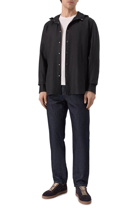 Льняная рубашка Kiton UMCMARH0969003 Чёрный  UMCMARH0969003 Фото 2