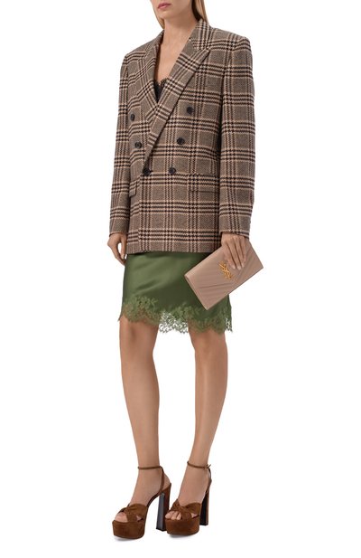 Замшевые босоножки franciane SAINT LAURENT, арт. 869730/27D00, фото 3