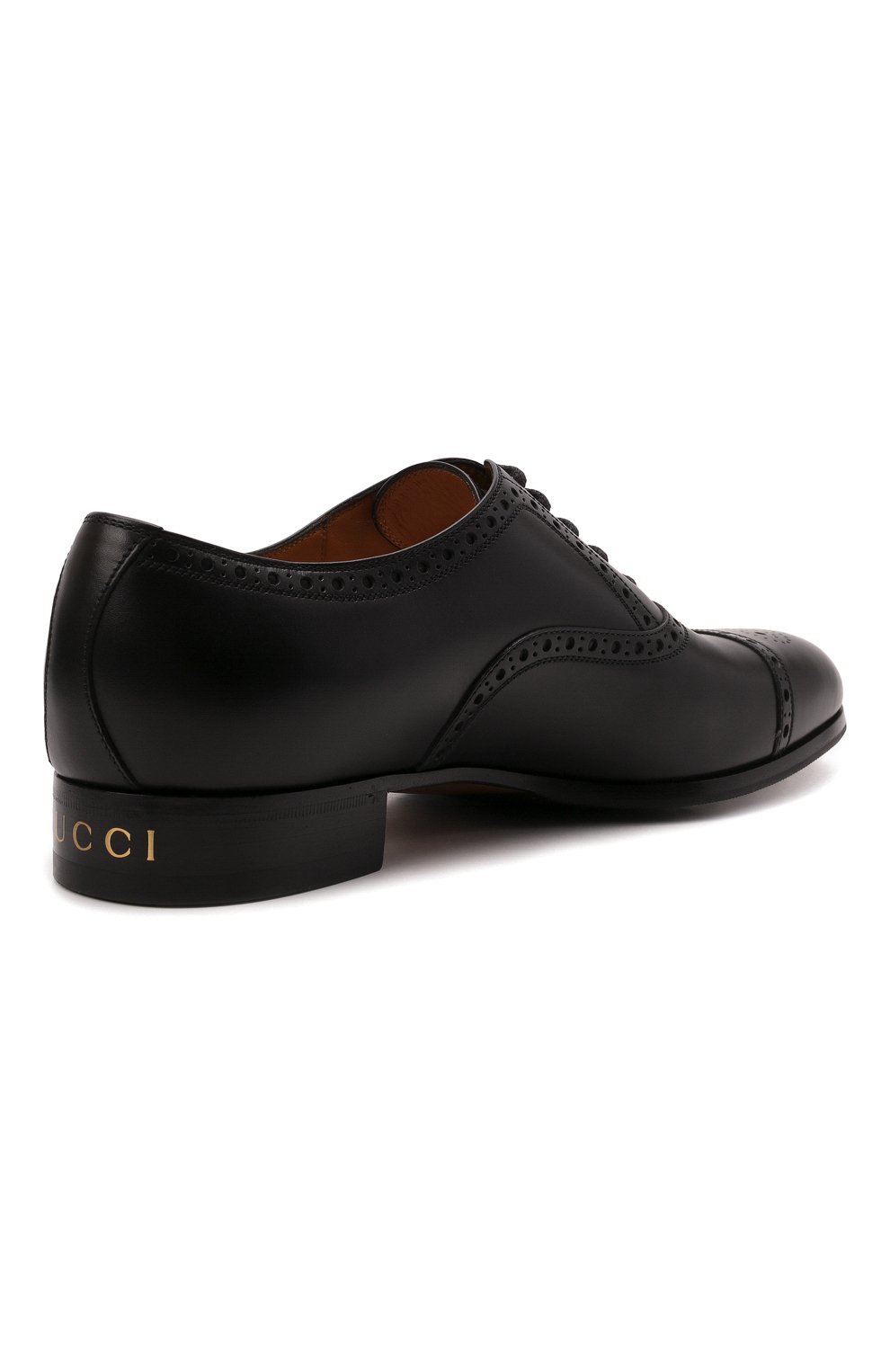Кожаные оксфорды GUCCI, арт. 658215/1W600, фото 4