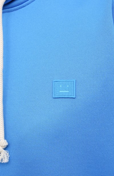 Хлопковое худи ACNE STUDIOS голубого цвета по цене 36250 руб., арт. CI0065/W, фото 5 Хлопковое худи ACNE STUDIOS, арт. CI0065/W, фото 5