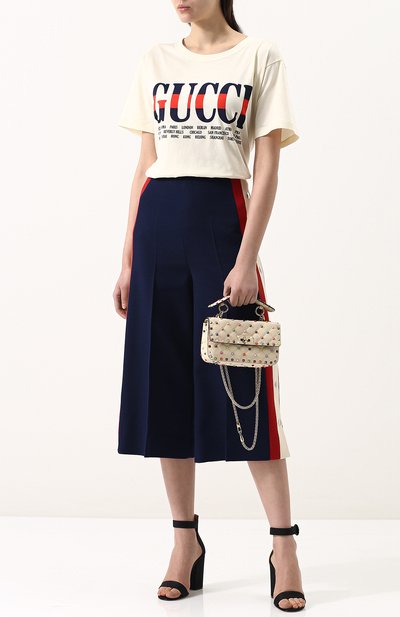 Хлопковая футболка свободного кроя с логотипом бренда GUCCI, арт. 492347/X3M96, фото 2