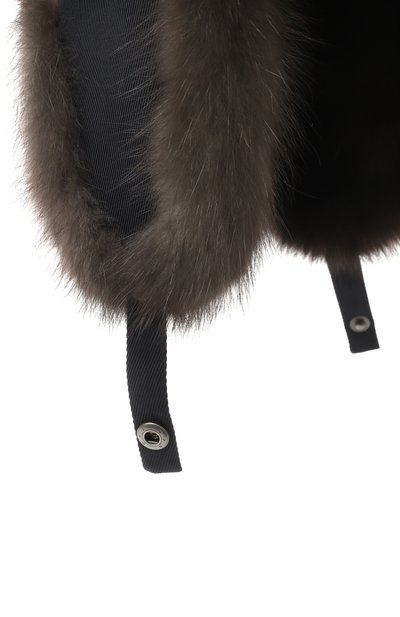 Шапка-ушанка modern с мехом соболя BLACK SABLE, арт. BS-MHMW-EB, фото 3