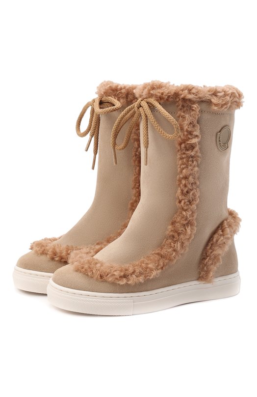 

Замшевые сапоги Moncler, Бежевый