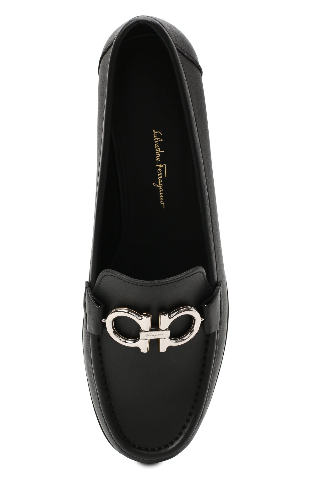 Кожаные лоферы gancini FERRAGAMO черного цвета по цене 69450 руб., арт. Z-07284151C, фото 5 Кожаные лоферы gancini FERRAGAMO, арт. Z-07284151C, фото 5