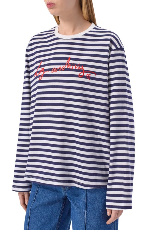 Хлопковый лонгслив Les Archives LA_019 Чёрно-белый  LA_019 Фото 3