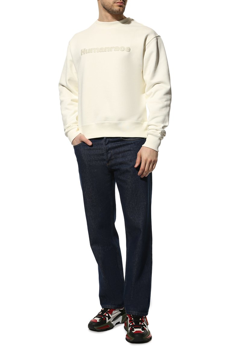 Мужской хлопковый свитшот adidas originals x pharrell williams ADIDAS ORIGINALS кремового цвета, арт. HK6695 | Фото 2 (Длина (для топов): Стандартные; Материал внешний: Хлопок; Рукава: Длинные; Мужское Кросс-КТ: свитшот-одежда; Принт: Без принта, С принтом; Стили: Спорт-шик; Региональные ограничения белый список (Axapta Mercury): Не проставлено)