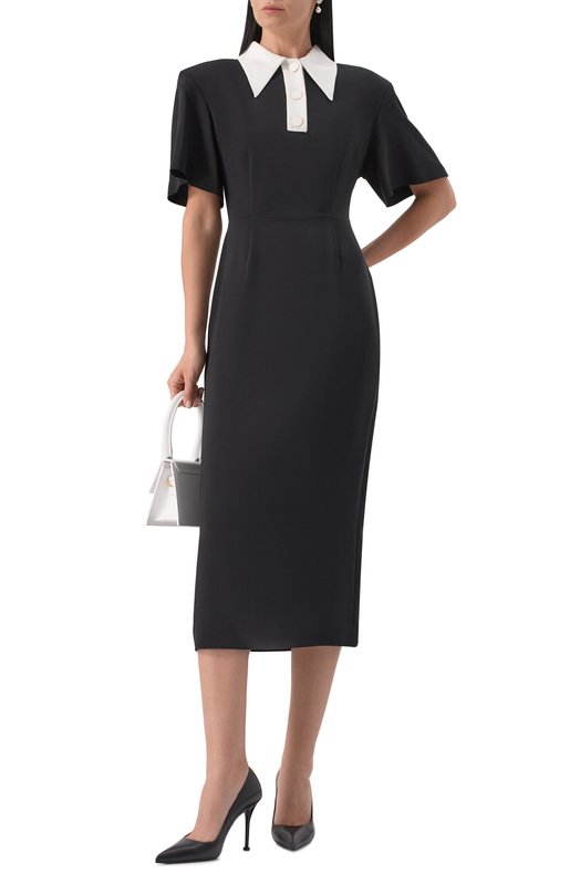 Платье из вискозы ROWEN ROSE DRS_RR271_L Чёрный  DRS_RR271_L Фото 2
