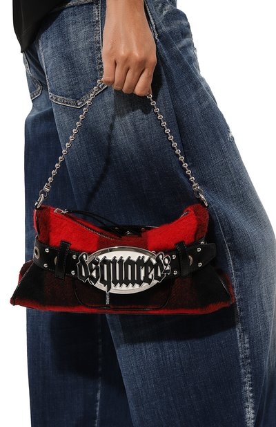 Сумка gothic DSQUARED2 красного цвета по цене 83550 руб., арт. SDW0064/01WC0025, фото 2 Сумка gothic DSQUARED2, арт. SDW0064/01WC0025, фото 2