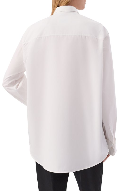 Хлопковая рубашка Jil Sander J04DL0104/J45001 Белый  J04DL0104/J45001 Фото 4