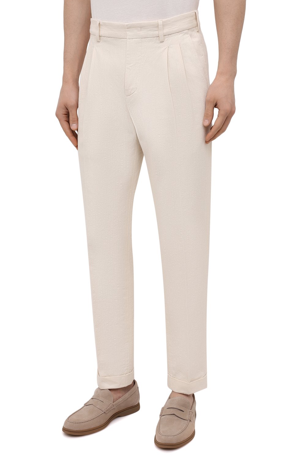 Брюки из хлопка и льна LORO PIANA, арт. FAL6580, фото 3