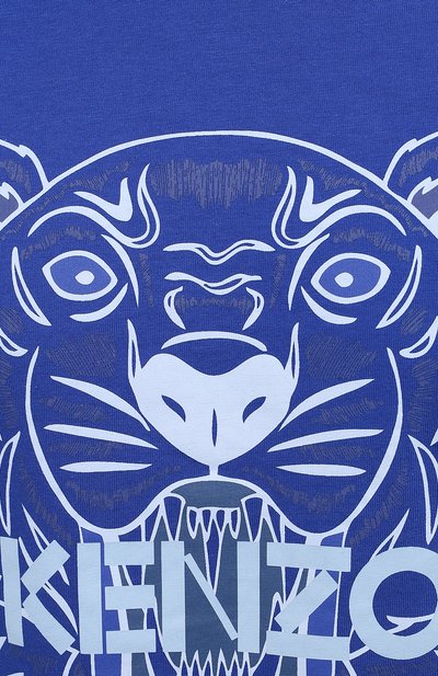 Хлопковая футболка KENZO синего цвета по цене 15250 руб., арт. FB55TS0204YA, фото 5 Хлопковая футболка KENZO, арт. FB55TS0204YA, фото 5
