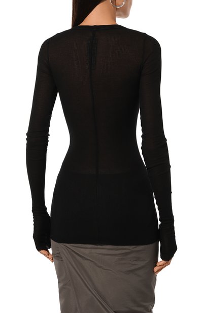 Лонгслив из вискозы и шелка RICK OWENS, арт. RP02D3202/RC, фото 4