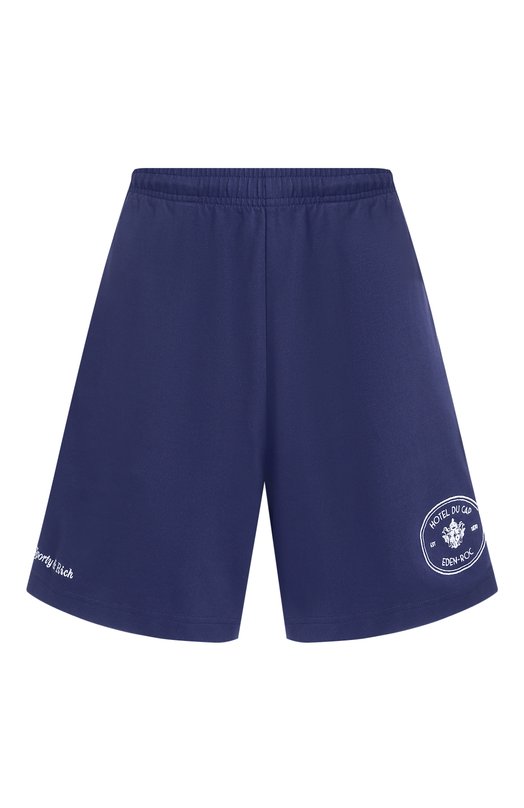 Хлопковые шорты Sporty and Rich SH03960666BL106 Синий SH03960666BL106