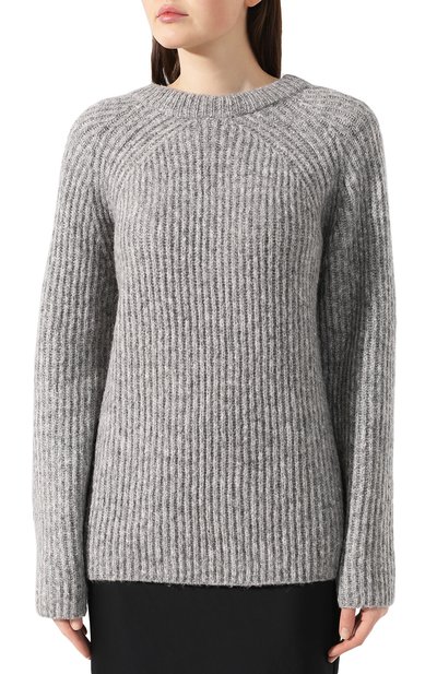Шерстяной свитер HELMUT LANG светло-серого цвета по цене 45700 руб., арт. J09HW701, фото 3 Шерстяной свитер HELMUT LANG, арт. J09HW701, фото 3