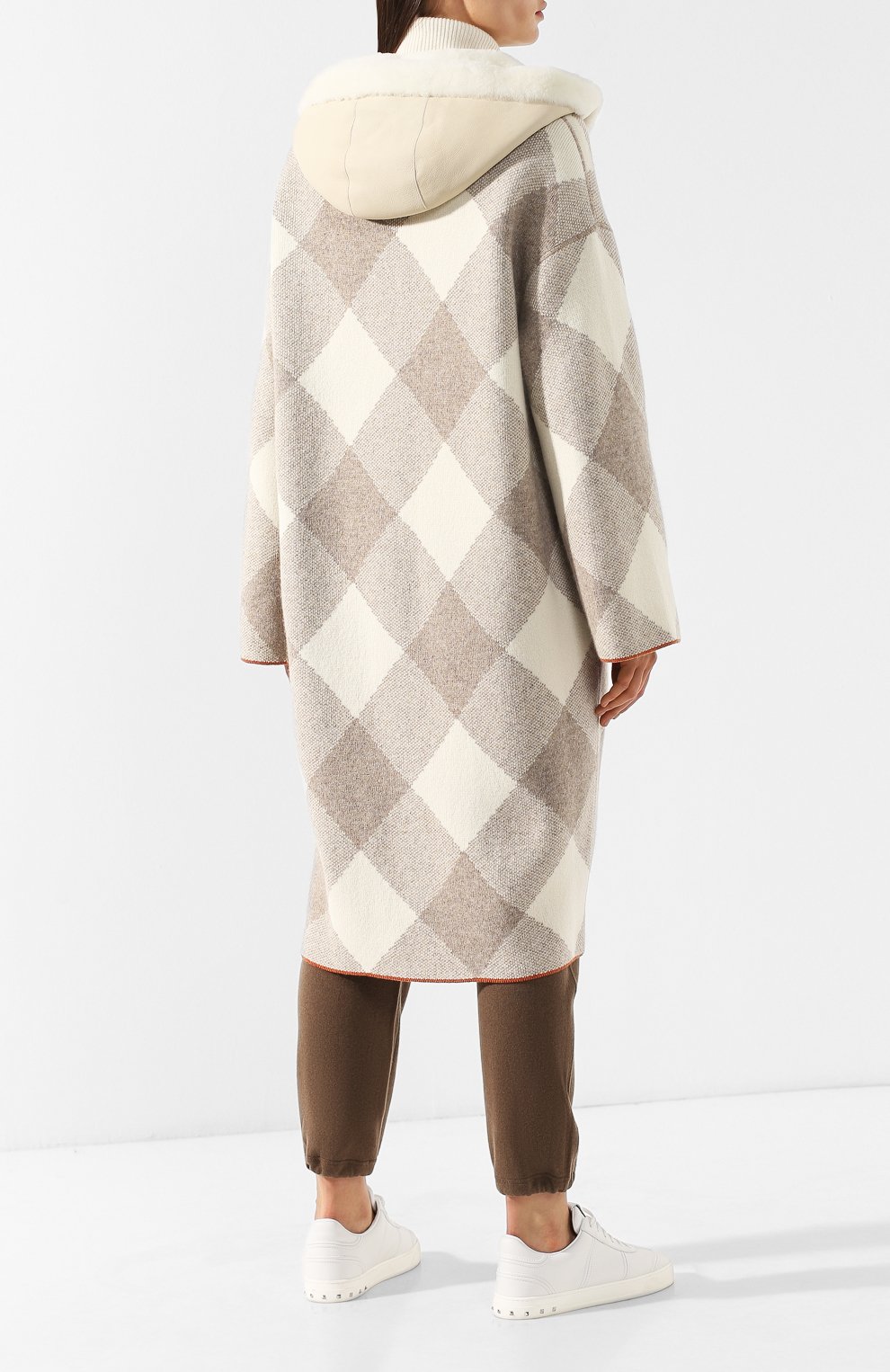 Кашемировое пальто с меховым капюшоном LORO PIANA, арт. FAI2913, фото 4