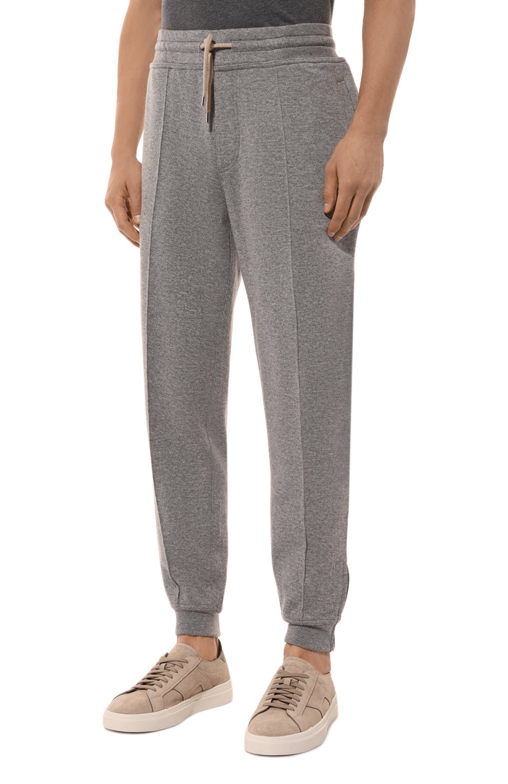 Джоггеры из кашемира и хлопка BRUNELLO CUCINELLI, арт. MM8323263G, фото 3