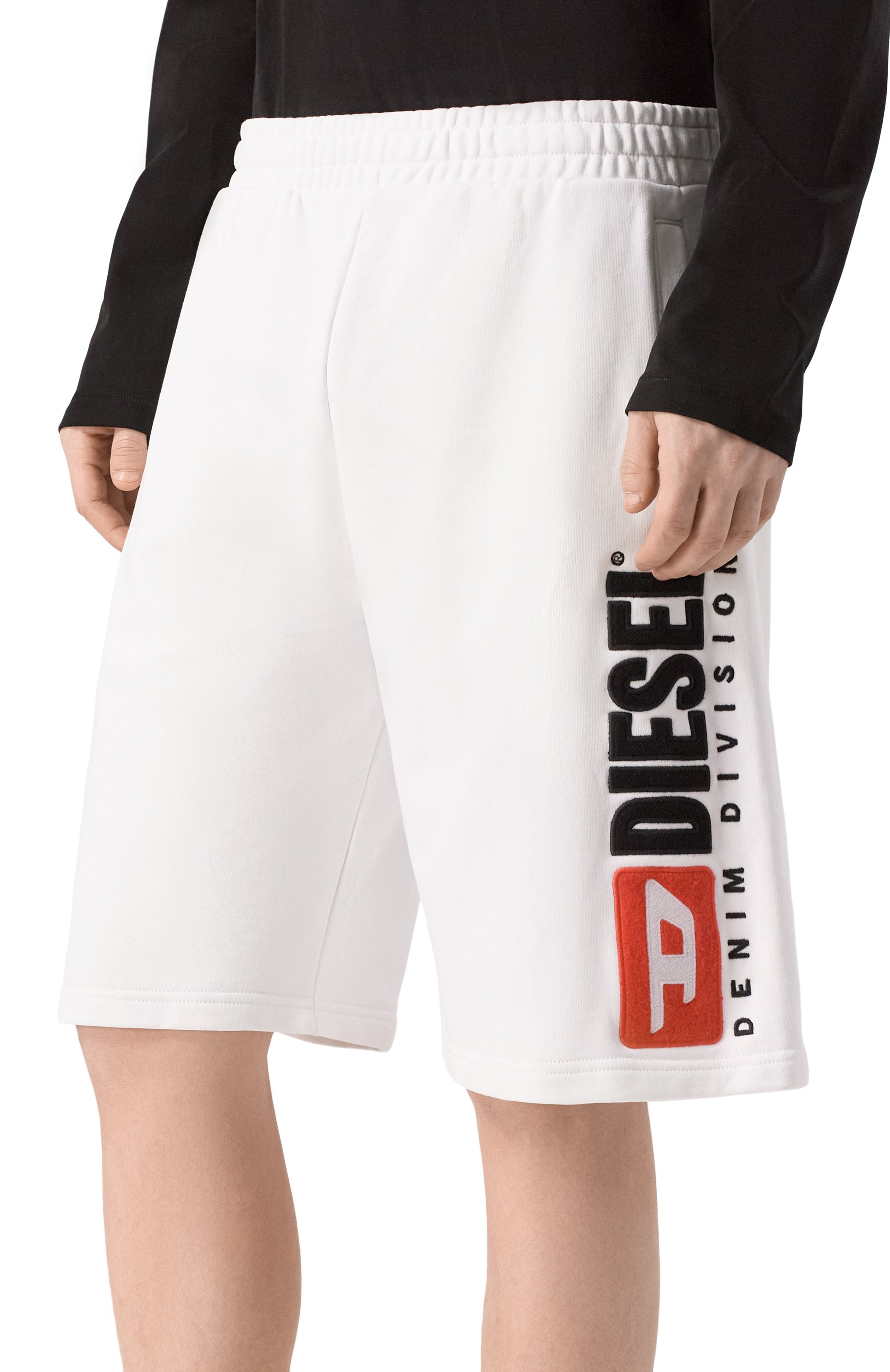 Хлопковые шорты DIESEL белого цвета по цене 15450 руб., арт. A20027/0GEAD, фото 3 Хлопковые шорты DIESEL, арт. A20027/0GEAD, фото 3