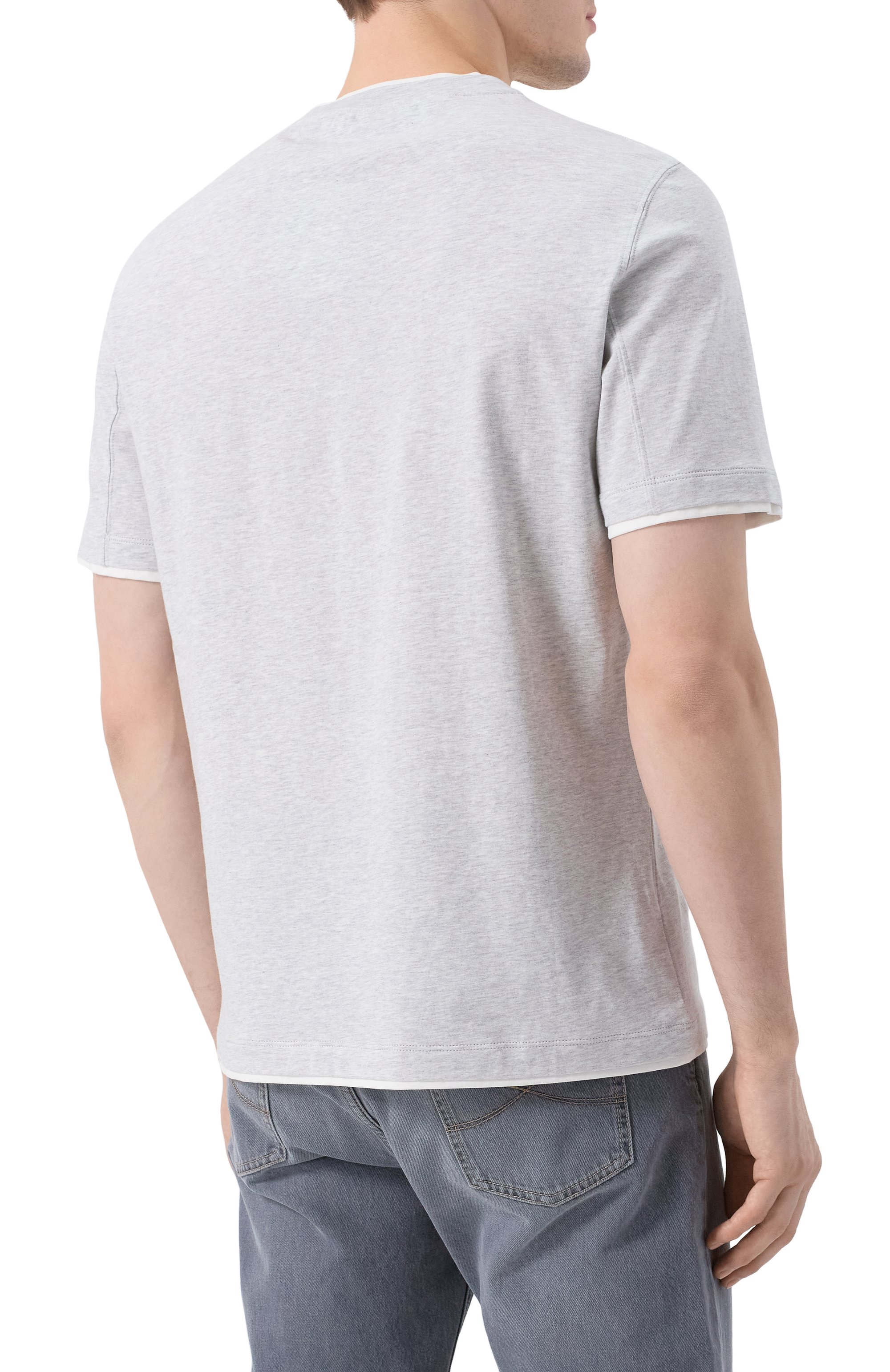 Хлопковая футболка BRUNELLO CUCINELLI, арт. M0B137427, фото 4