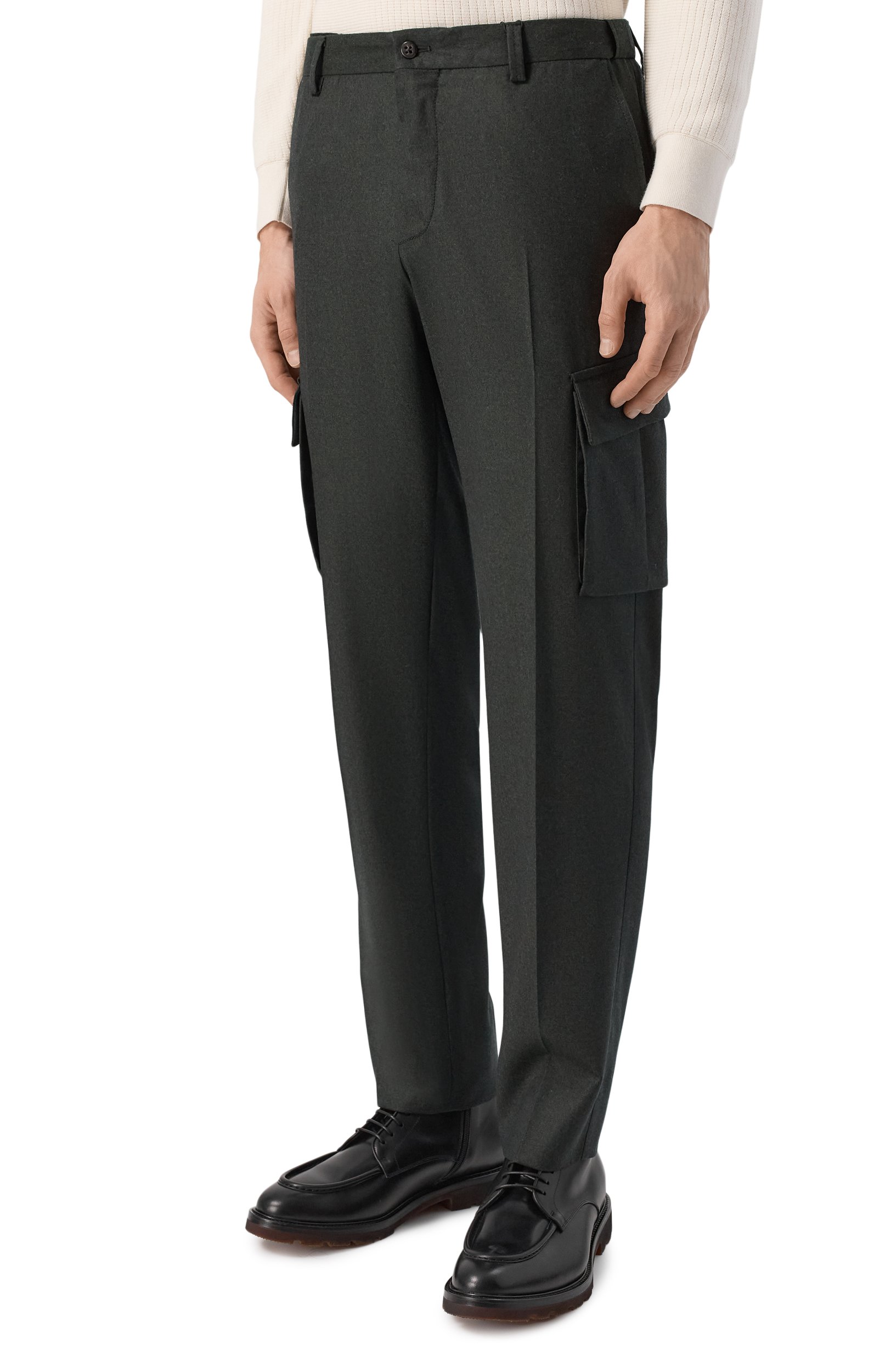 Шерстяные брюки-карго CORNELIANI, арт. 284L02/2A18111, фото 3