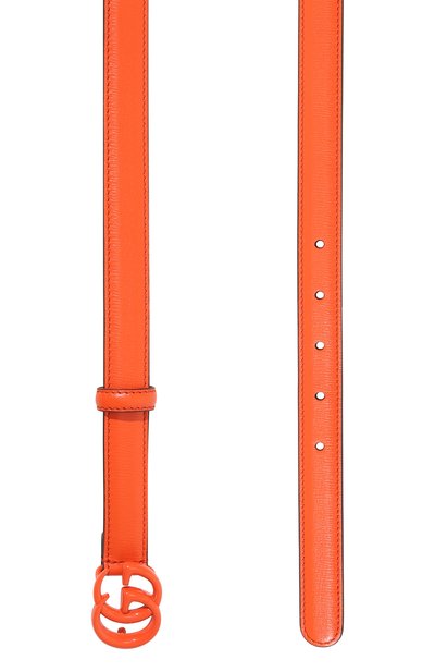 Кожаный ремень gg marmont GUCCI оранжевого цвета по цене 44350 руб., арт. 409417 18YXV, фото 3 Кожаный ремень gg marmont GUCCI, арт. 409417 18YXV, фото 3