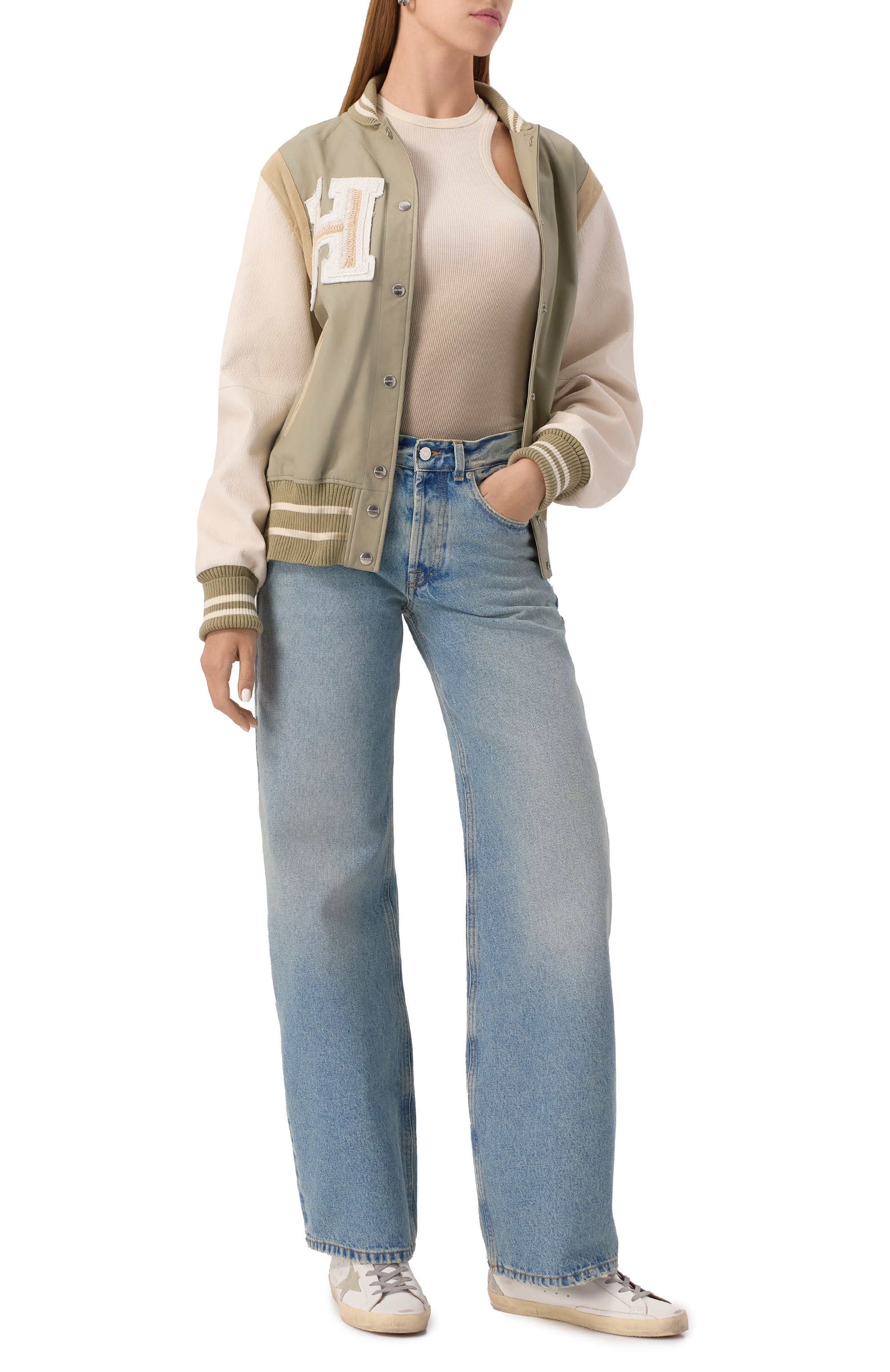 Кожаный бомбер HALFBOY, арт. HS251WL008, фото 2