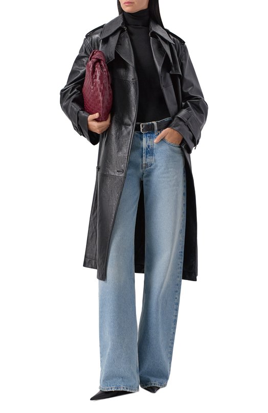 Кожаный тренч Nina Ricci 25AUMA017/LB0074 Чёрный  25AUMA017/LB0074 Фото 2