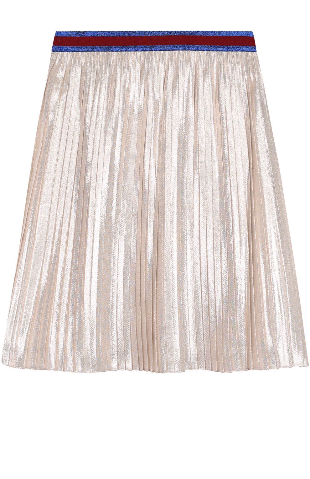 Плиссированная юбка с металлизированной отделкой и контрастным поясом GUCCI, арт. 477409/ZB341, фото 2