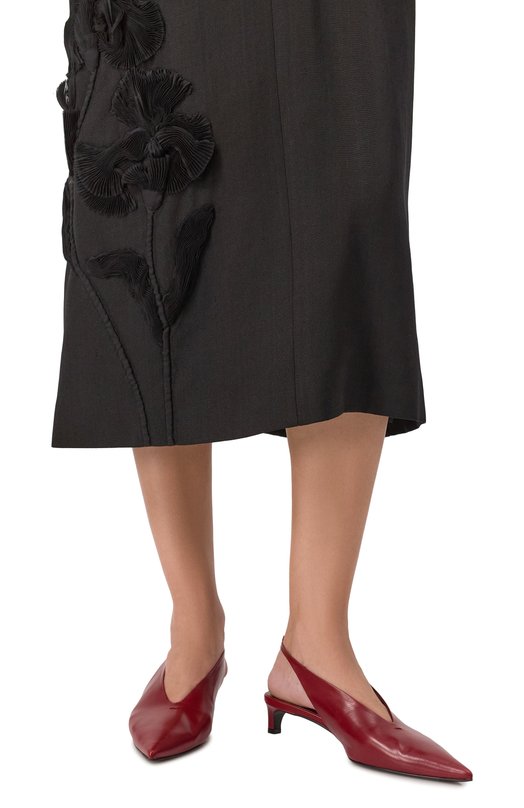 Кожаные туфли Jil Sander J15WP0128/P8226 Бордовый  J15WP0128/P8226 Фото 2