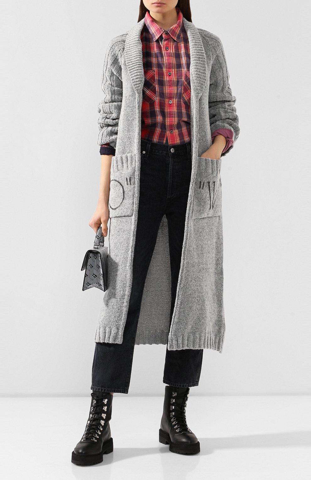 Кардиган с поясом OFF-WHITE, арт. 0WHB009F19F980500500, фото 2