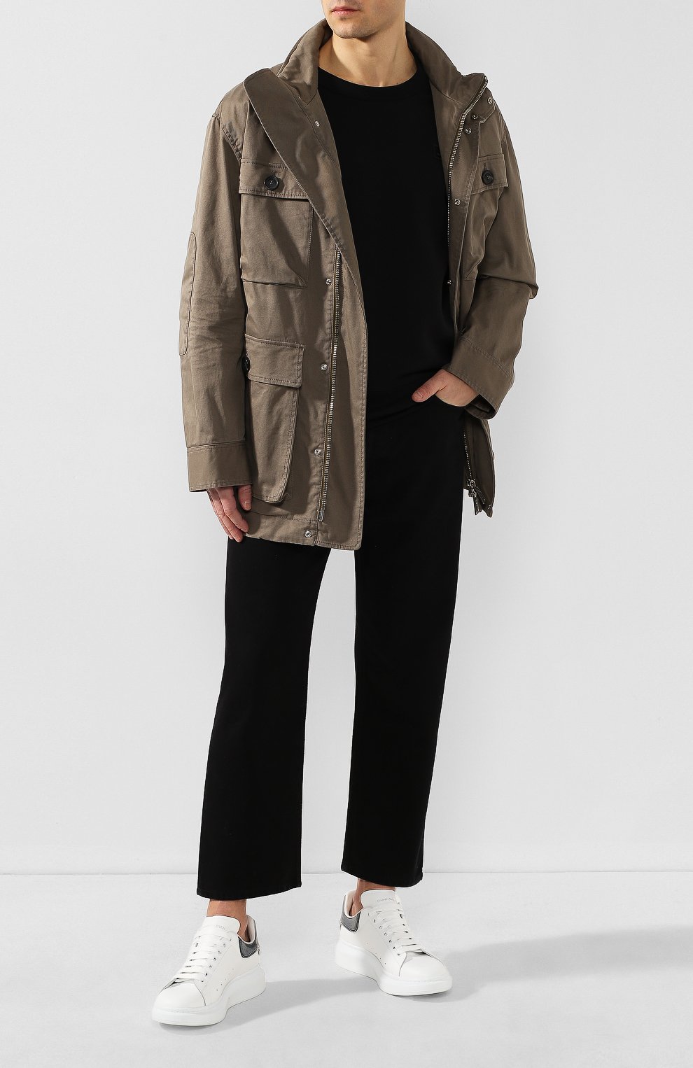 Кожаные кеды oversized ALEXANDER MCQUEEN, арт. 606549/WHX9H, фото 2