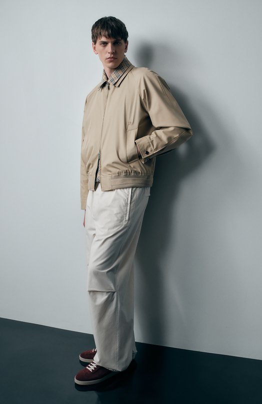 Хлопковые брюки Jil Sander J47KA0268-J45296 Кремовый  J47KA0268-J45296 Фото 6