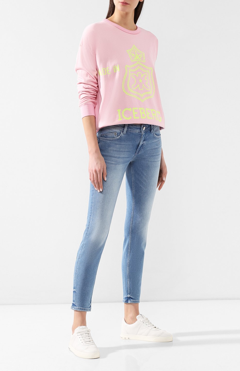 Хлопковый свитшот ICEBERG розового цвета по цене 29950 руб., арт. 19E I2P0/A005/7331, фото 2 Хлопковый свитшот ICEBERG, арт. 19E I2P0/A005/7331, фото 2