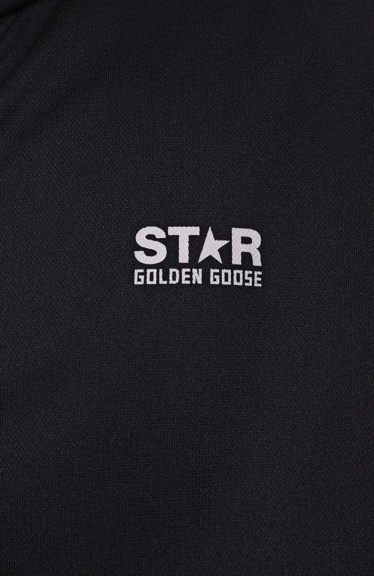 Мужской толстовка GOLDEN GOOSE DELUXE BRAND черного цвета, арт. GMP00875.P000520 | Фото 6 (Рукава: Длинные; Длина (для топов): Стандартные; Материал внешний: Синтетический материал; Стили: Спорт-шик; Мужское Кросс-КТ: Толстовка-одежда)