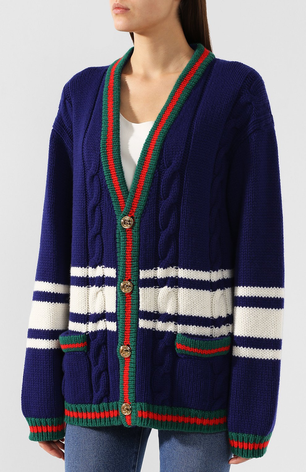 Шерстяной кардиган GUCCI, арт. 546079/XKAI2, фото 3