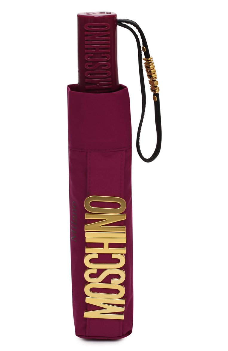 Женский складной зонт MOSCHINO розового цвета, арт. 8021-0PENCL0SE | Фото 4 (Материал: Текстиль, Металл, Синтетический материал; Региональные ограничения белый список (Axapta Mercury): RU; Нос: Не проставлено)