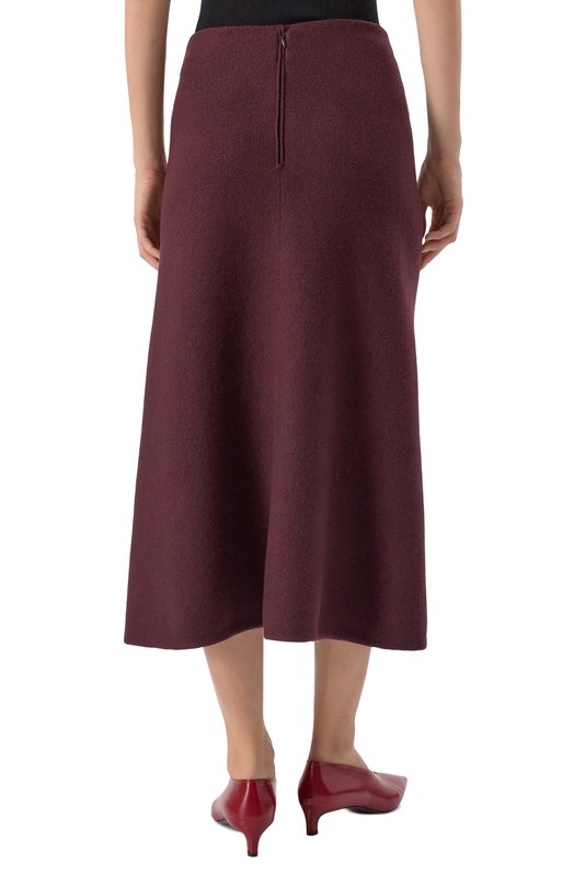 Шерстяная юбка Jil Sander J02MA0248/J14506 Коричневый  J02MA0248/J14506 Фото 4